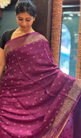 SATIN VISCOSE SAREE 11122513