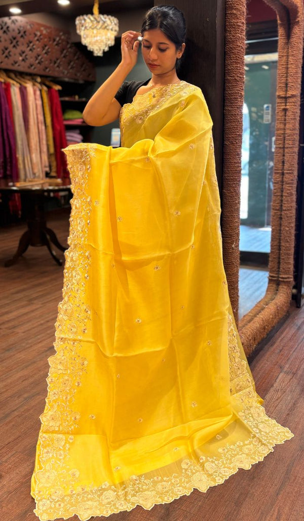 ORGANZA SAREE 09122514