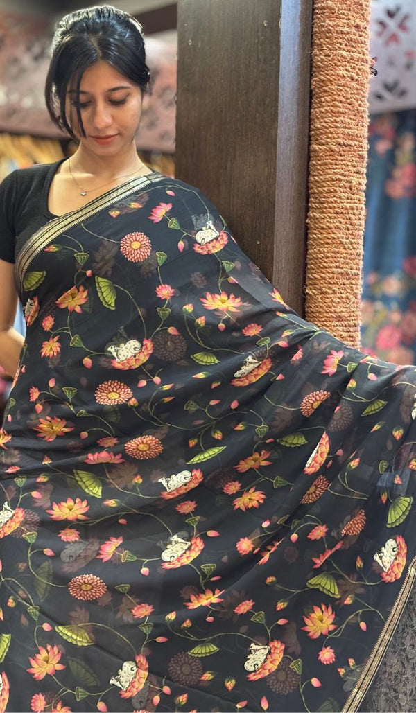 CHIFFON SAREE 08122534