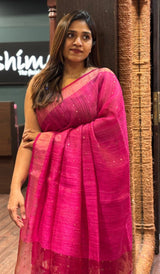 TISSUE MATKA TUSSAR SAREE 1201266