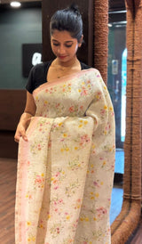 LINEN SAREE 20122543