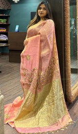 TISSUE LINEN SAREE 21012645