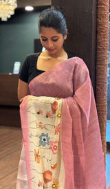 TISSUE LINEN SAREE 22012658