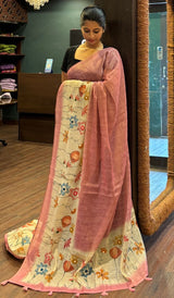 TISSUE LINEN SAREE 22012658