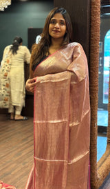 TISSUE ORGANZA SAREE 23012642