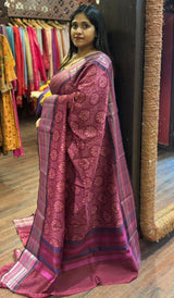 PRINTED CHANDERI SAREE 07122572