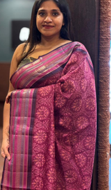 PRINTED CHANDERI SAREE 07122572