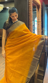 SEMI LINEN SAREE 15092557