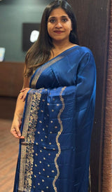 SATIN VISCOSE SILK SAREE 06122515