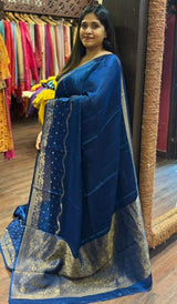 SATIN VISCOSE SILK SAREE 06122515