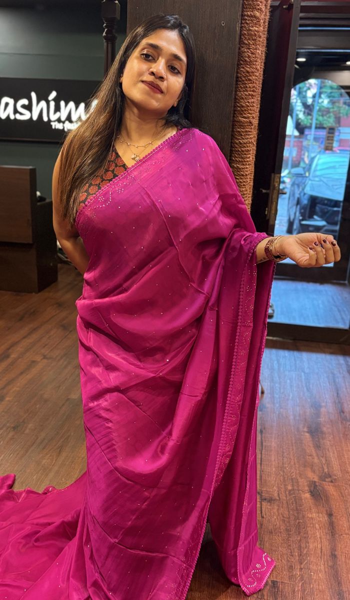 BLENDED ORGANZA SAREE 22052590
