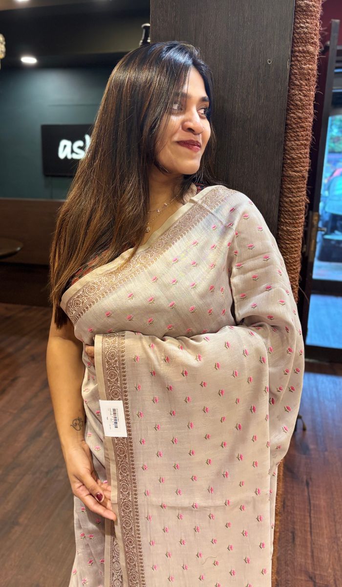 LINEN SAREE 22052521
