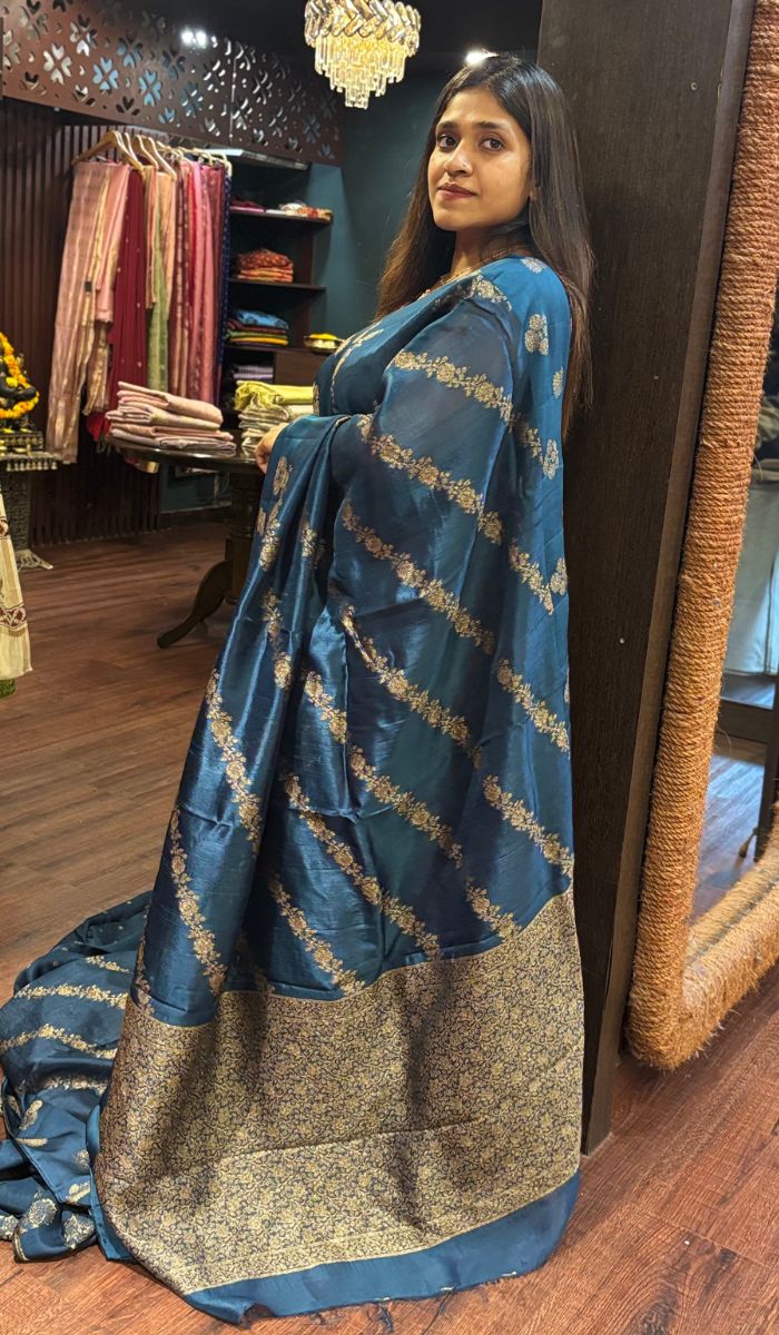 SATIN TUSSAR SAREE 24052530