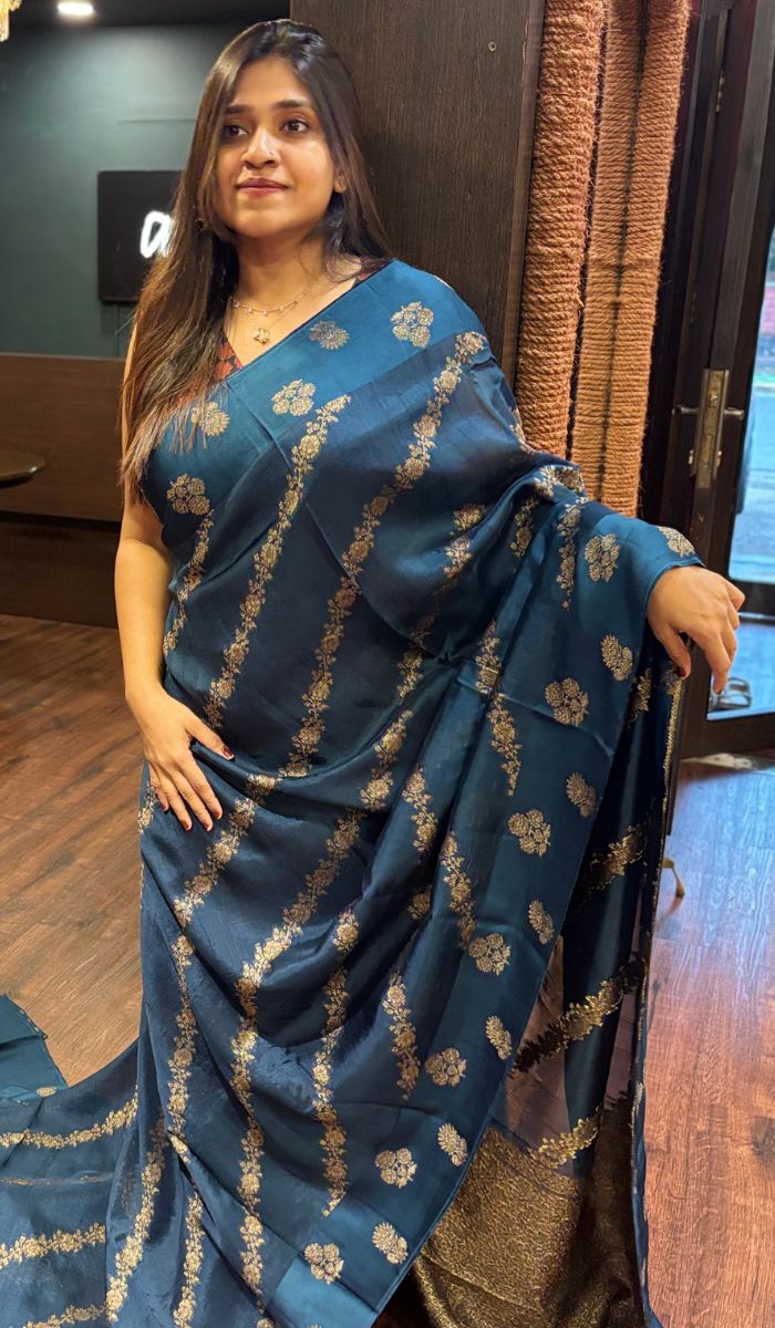SATIN TUSSAR SAREE 24052530