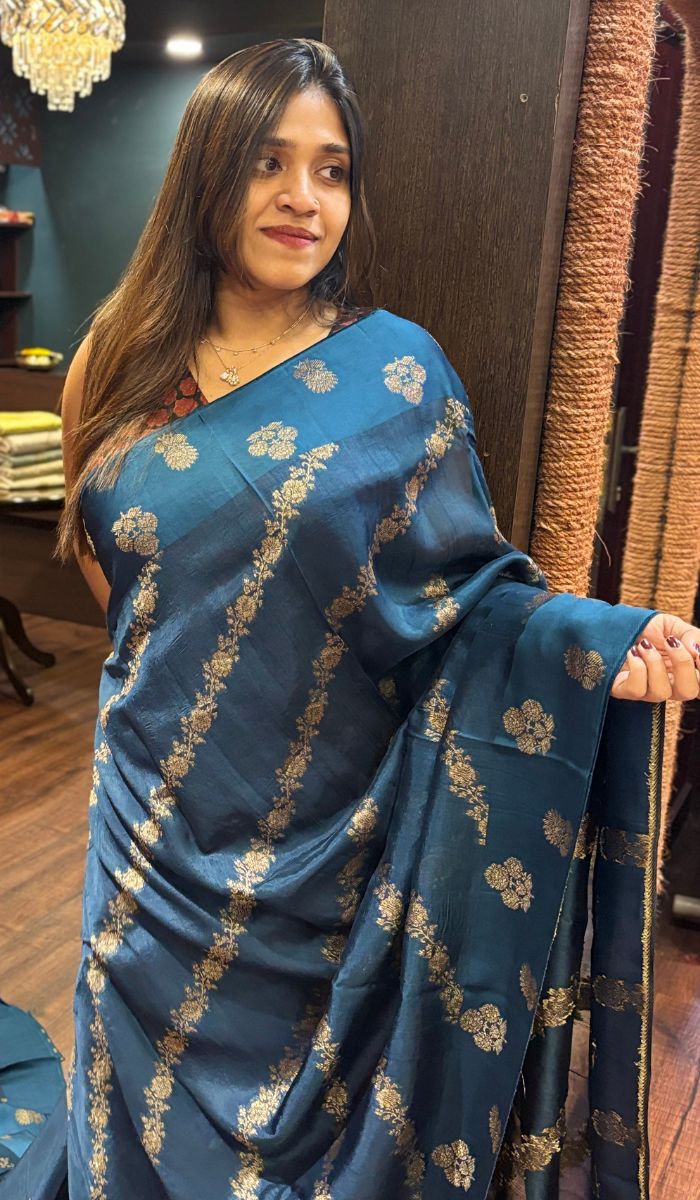 SATIN TUSSAR SAREE 24052530