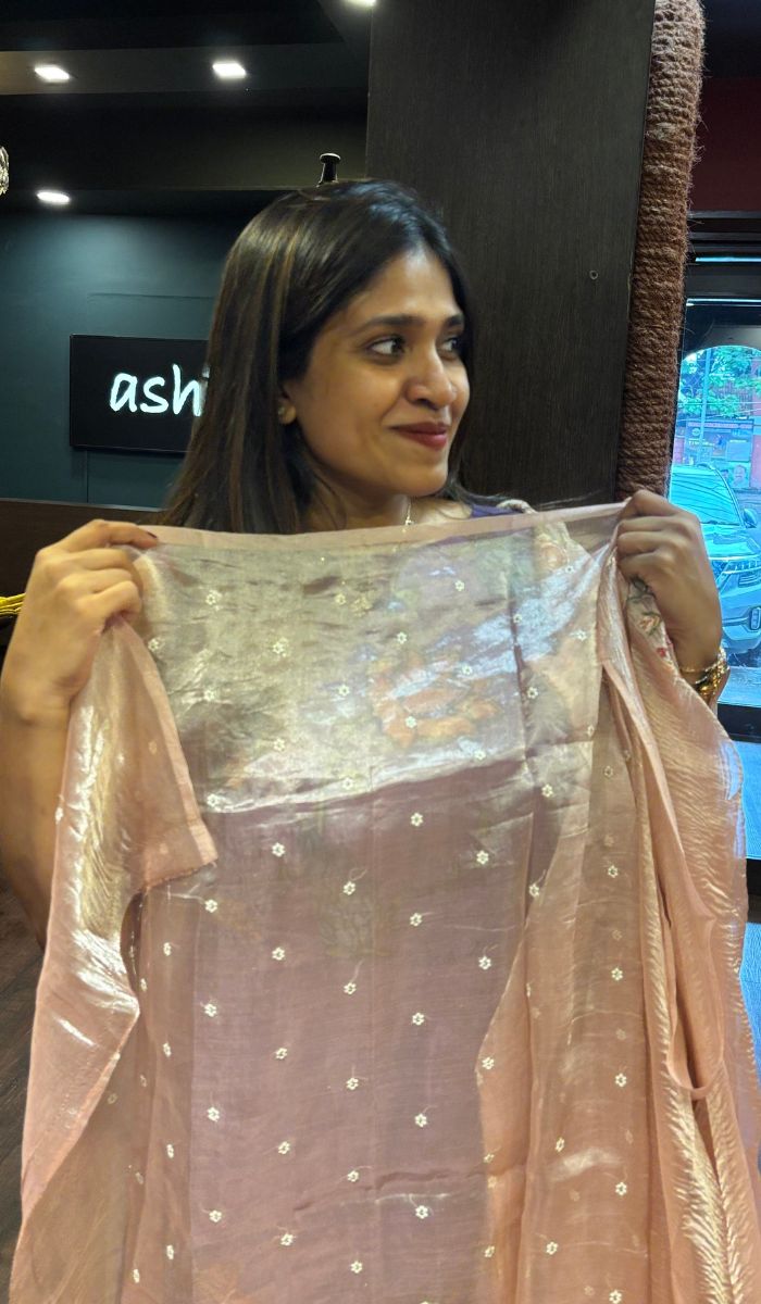 CRUSHED TISSUE SAREE 22052539