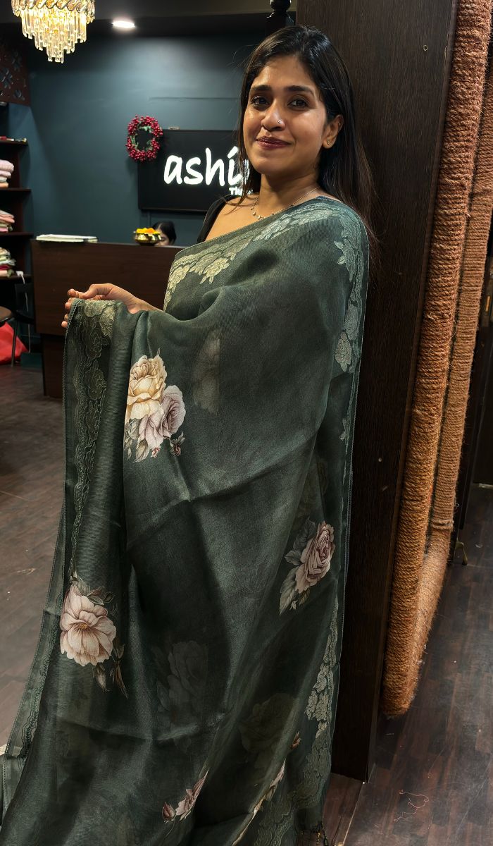 ORGANZA SAREE 14122425