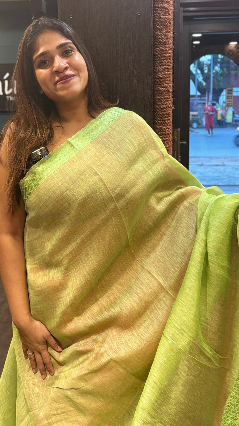 LINEN SILK SAREE 17122421