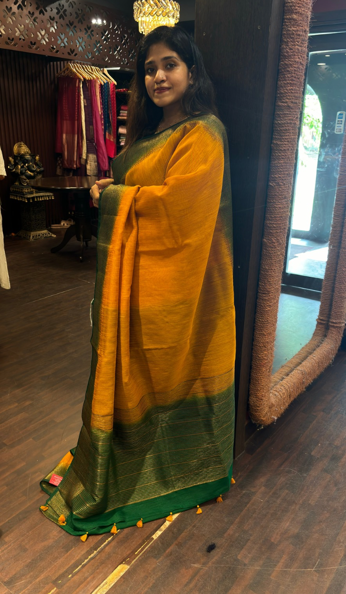 SEMI LINEN SAREE 160724179