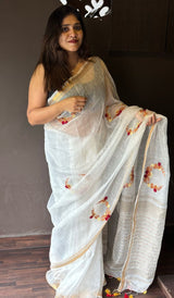 SEMI LINEN SAREE IHB SA 22082422