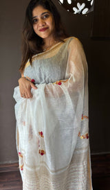 SEMI LINEN SAREE IHB SA 22082422