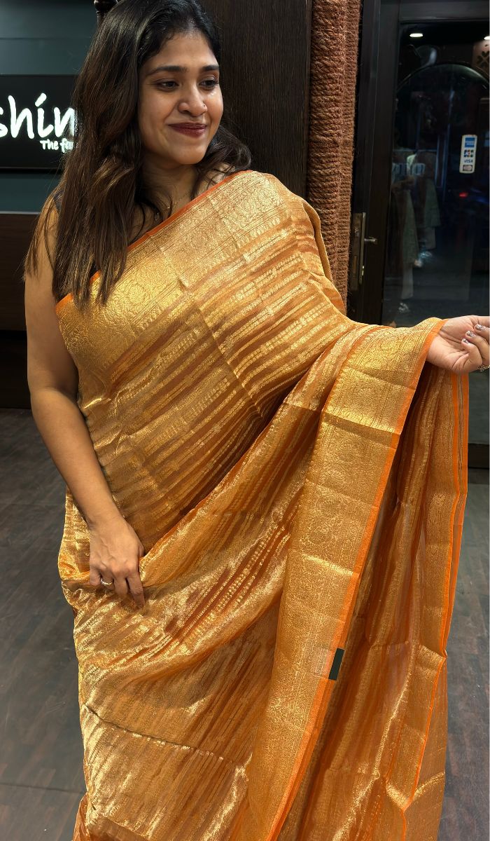 TISSUE ORGANZA SAREE MJU SA 1007245