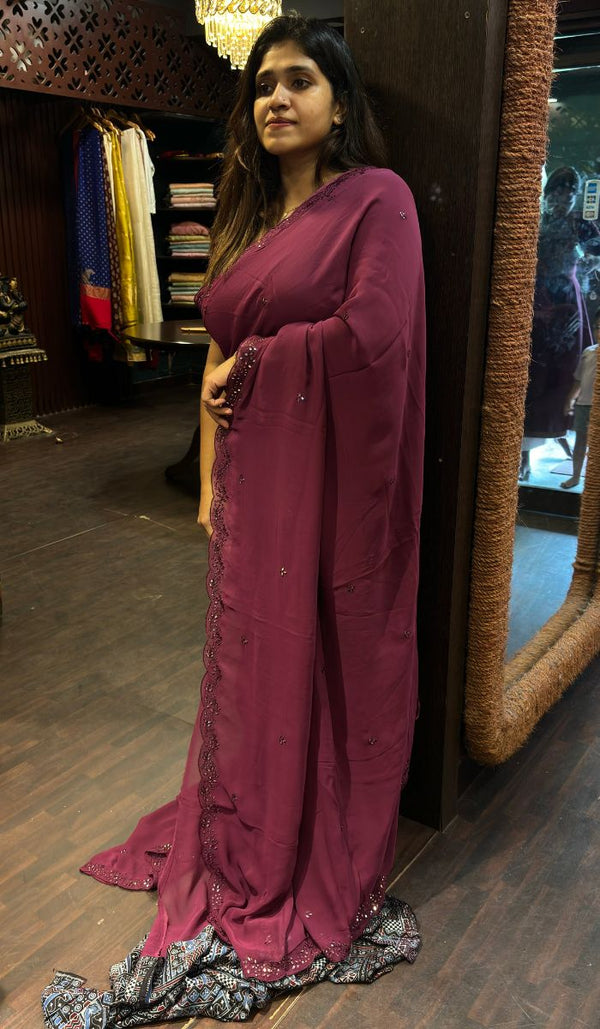 VISCOSE GORGETTE SAREE KSC SA 07022468