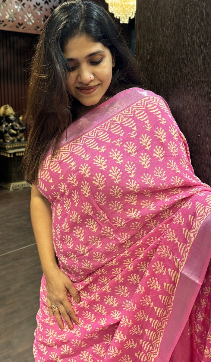 SEMI LINEN SAREE KPJ SA 1904249