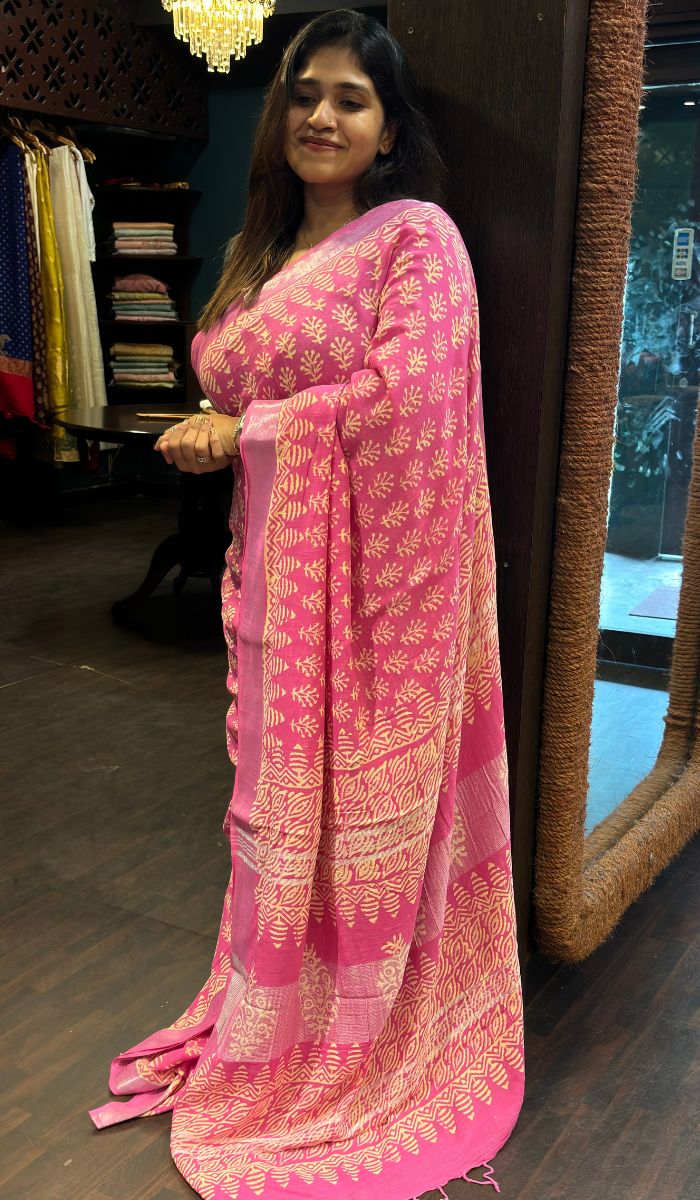 SEMI LINEN SAREE KPJ SA 1904249