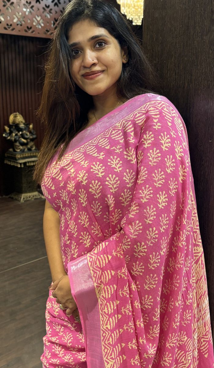 SEMI LINEN SAREE KPJ SA 1904249