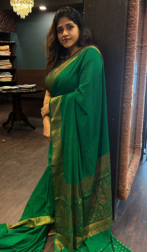 SEMI GEORGETTE SAREE YGU SA 10092421