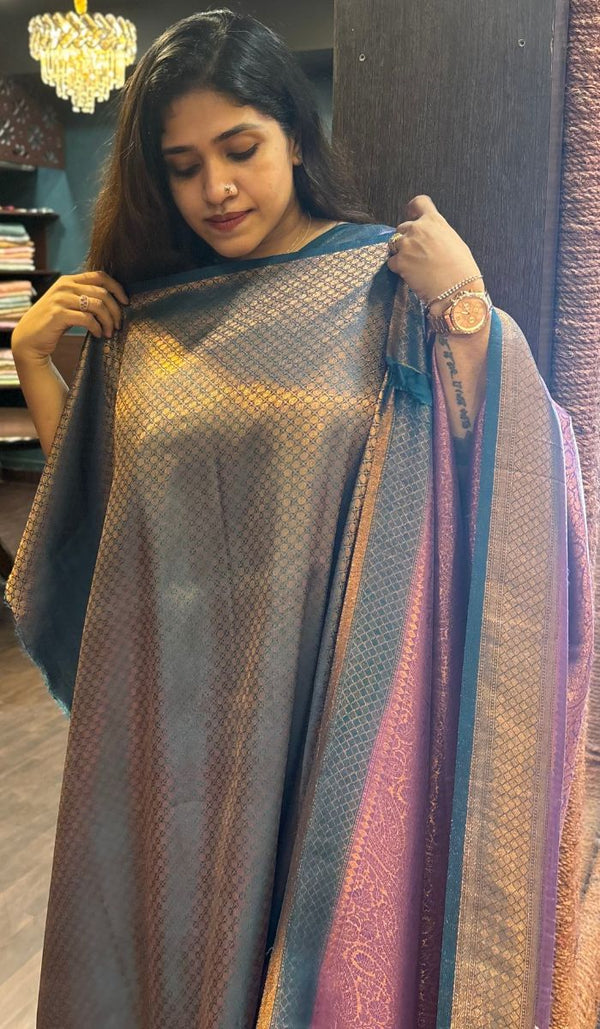 SEMI KANJI SILK SAREE YGU SA 2092424