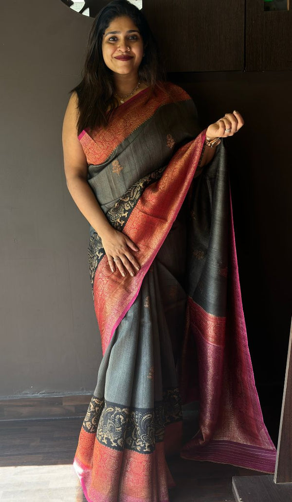 PURE TUSSAR SAREE VJDS SA 10092460