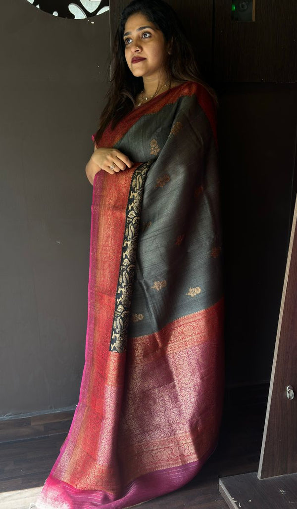 PURE TUSSAR SAREE VJDS SA 10092460