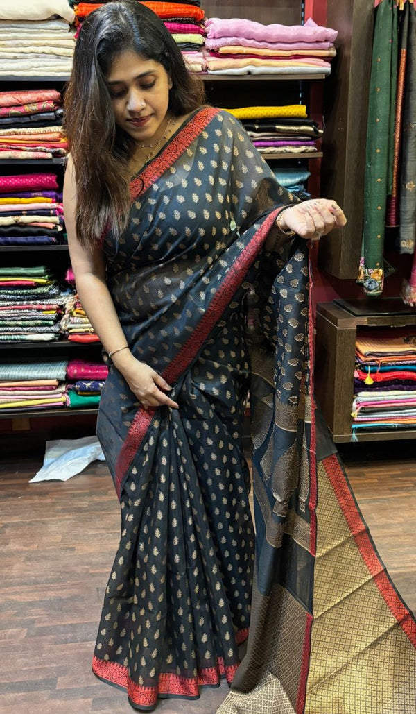 SEMI SILK SAREE VJD SA 18092420