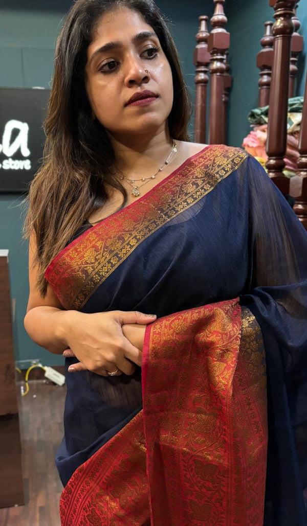 SEMI LINEN SAREE 3009244