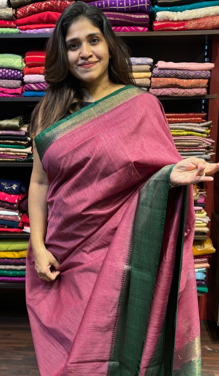 SEMI LINEN SAREE 160724169