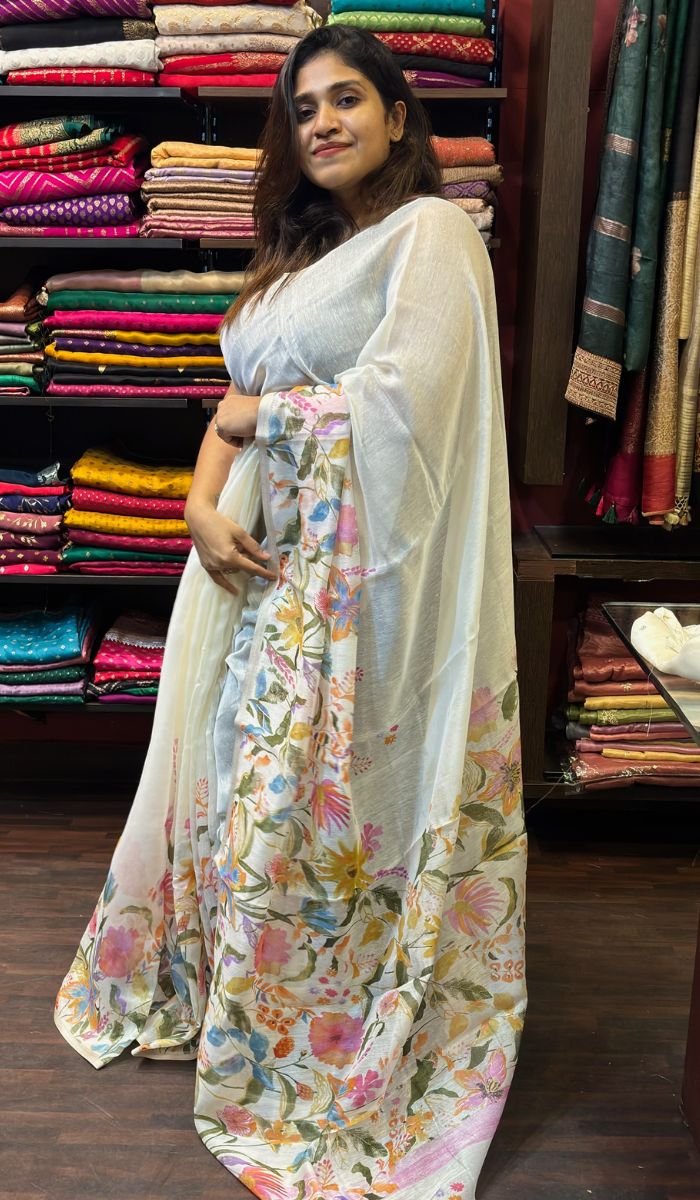 SEMI LINEN SAREE SSS SA 0706244