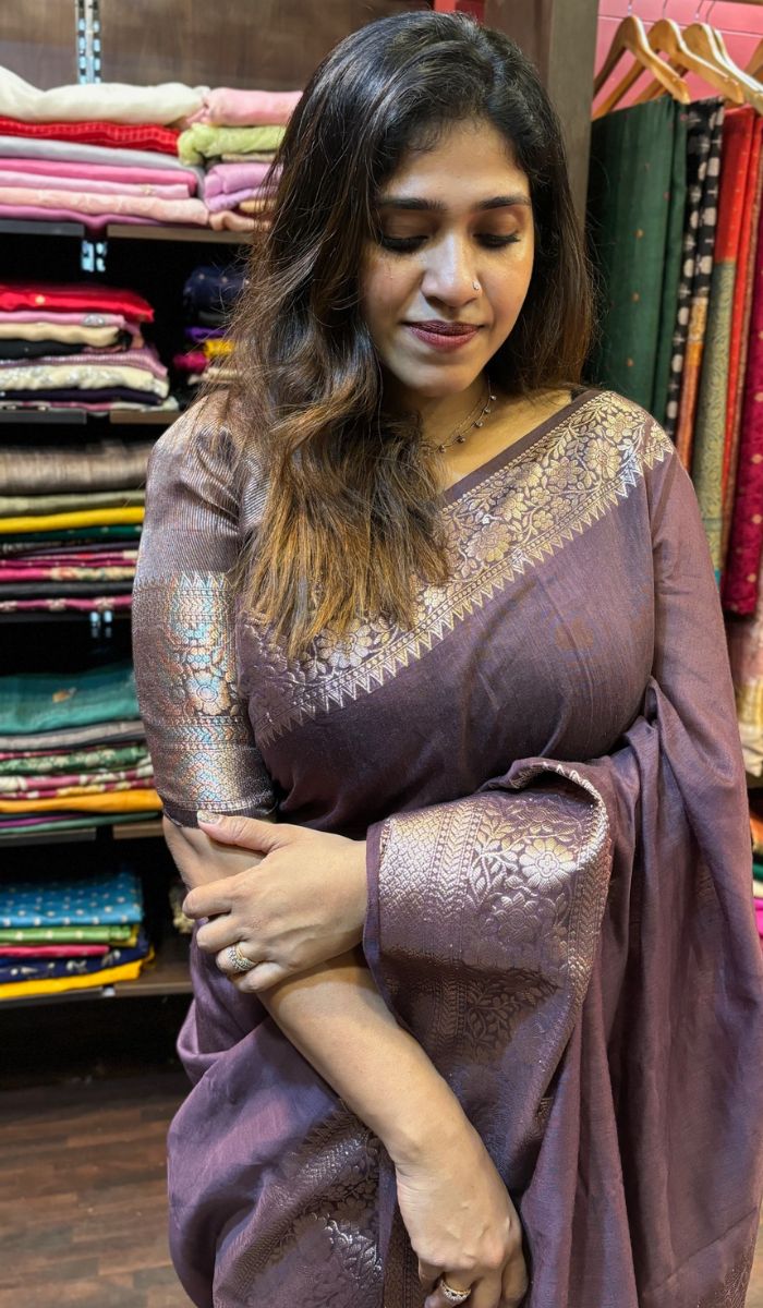 SEMI LINEN SAREE 2709243