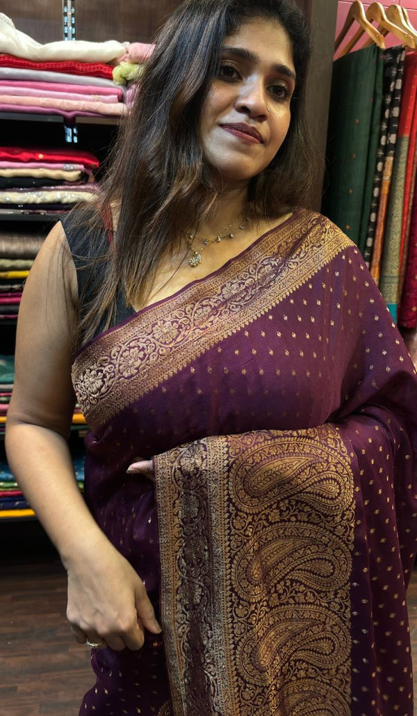 CREPE SILK SAREE CTS SA 19082419