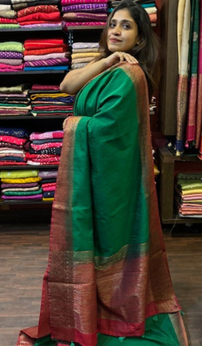 SEMI LINEN SAREE 160724180