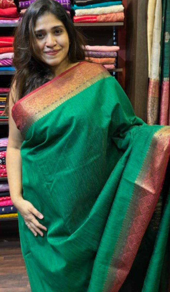 SEMI LINEN SAREE 160724180