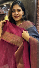 SEMI LINEN SAREE 160724170