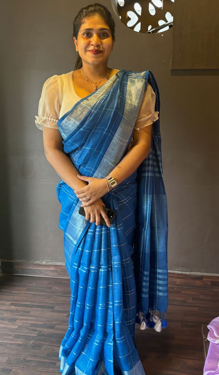 SEMI LINEN SAREE 1105236 – Ashima Fashion Store