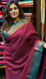 SEMI LINEN SAREE 160724181