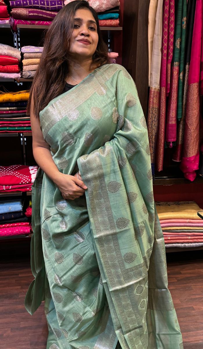 CHANDERI SILK SAREE 12072410