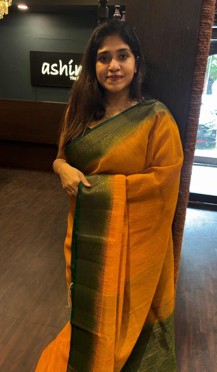 SEMI LINEN SAREE 160724179