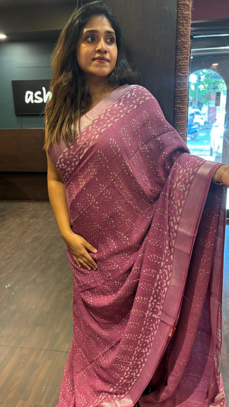 SEMI LINEN SAREE 2609241