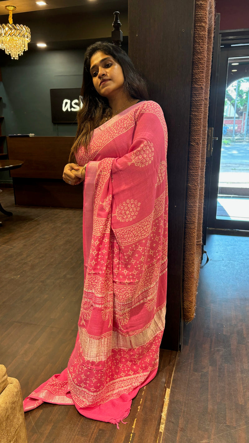 SEMI LINEN SAREE BIR SA 1906249