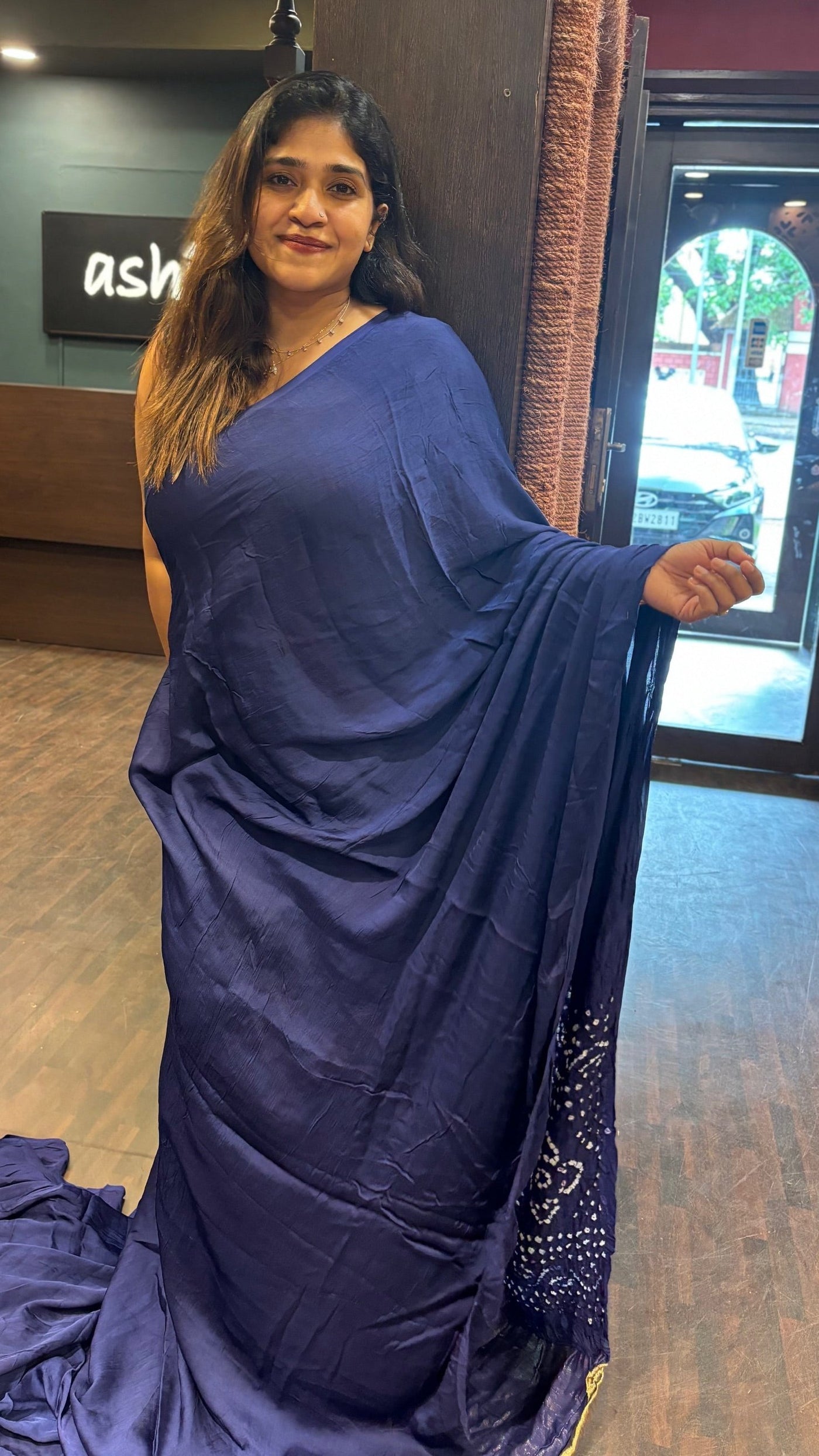 sari様ネイビー0 MODAL SAREE KSC SA 0604241 – Ashima